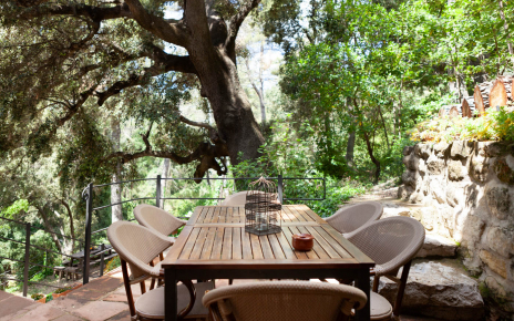 Furnished terrace by main door and close to kitchen